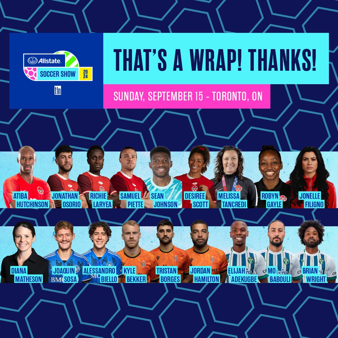 Another one for the books. Thanks for joining us at #TheAllstateSoccerShow! We can’t wait to see you next year.