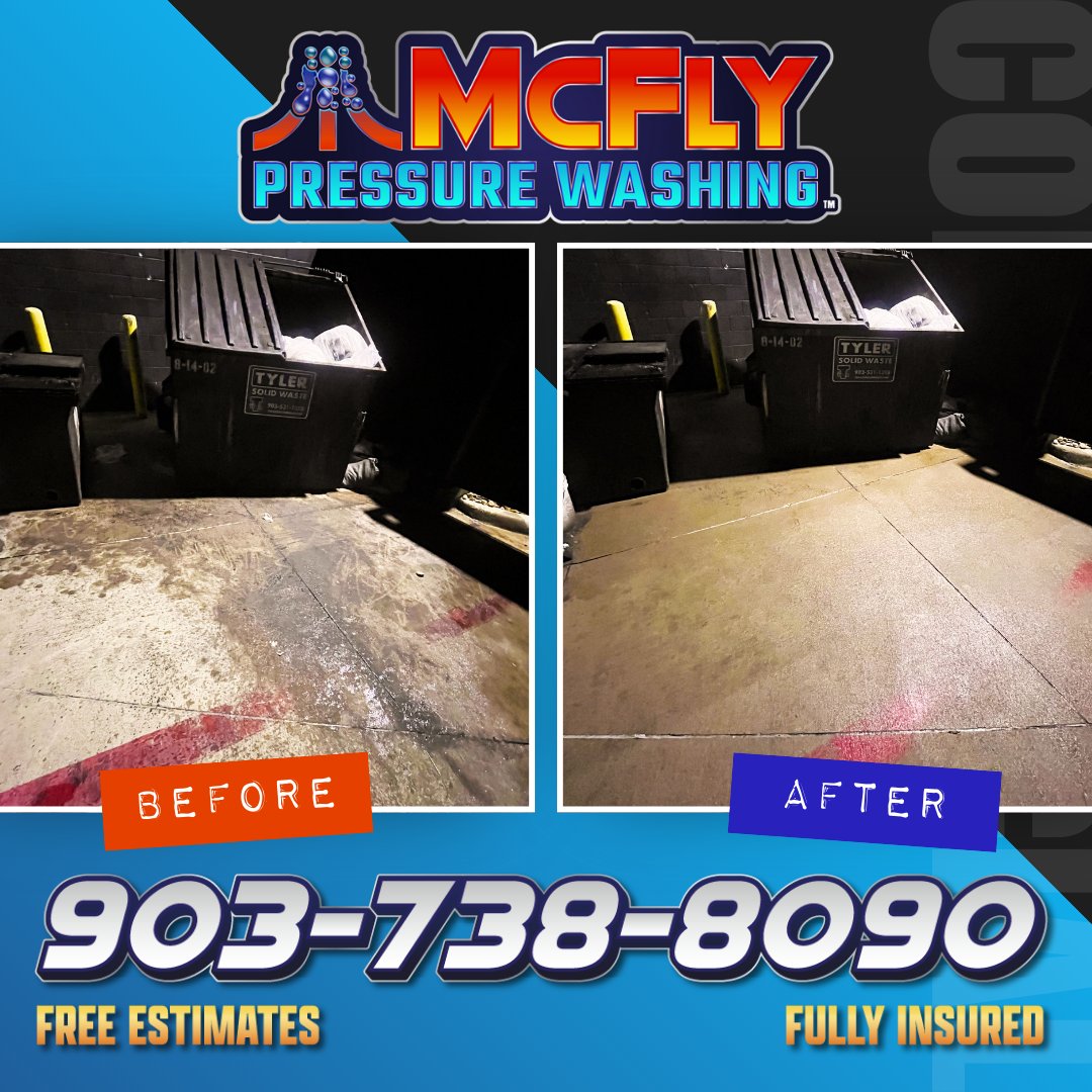 McFlyCleaning's tweet photo. ♻😝 Is your dumpster area looking disastrous? Our experienced technicians will get your property sanitary and looking great in no time! 💪✨ Call or message us today for a free estimate!
 
#mcflypressurewashing #fullyinsured #satisfactionguaranteed #dumpsterpadcleaning https://t.co/zjEAkGoqJN