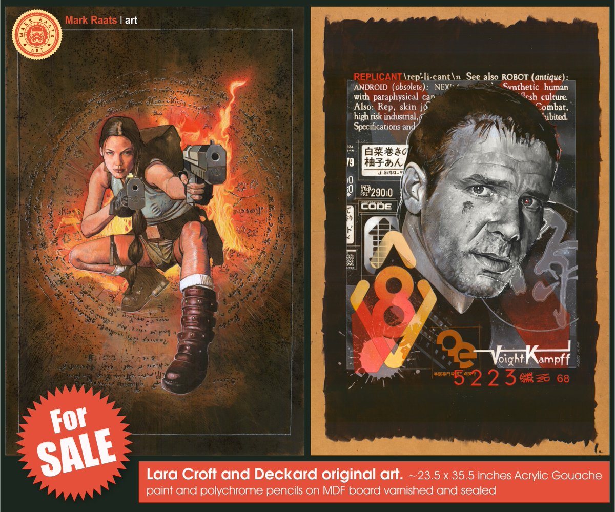 I am putting these two big original pieces from my archives up for sale.

For a new piece of this size, my prices start from the US$14K mark. 
These are older pieces, they will both be discounted: Lara Croft @ US$ 5,850.00 

email me on both if interested.
mark@markraats.com

M