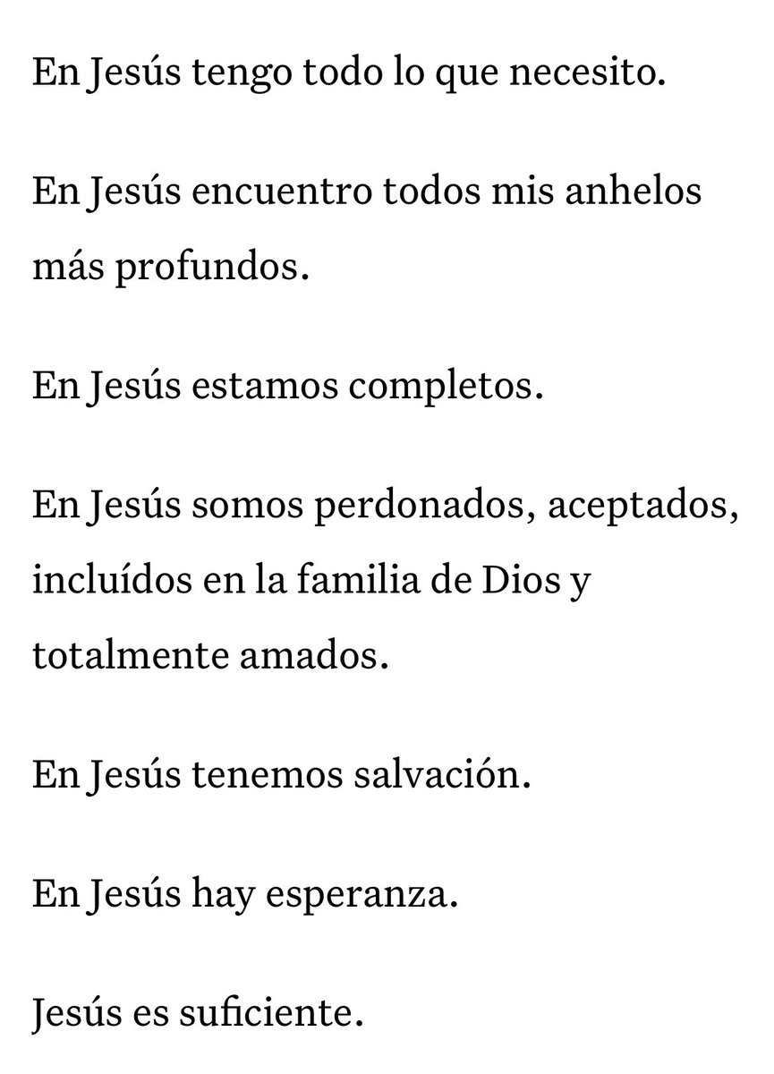AngieCadavidG's tweet photo. “Me digo: «El SEÑOR es todo lo que tengo y necesito»; por eso siempre tendré esperanza en él.”
Lamentaciones 3:24 PDT https://t.co/j0BYBJ23fE