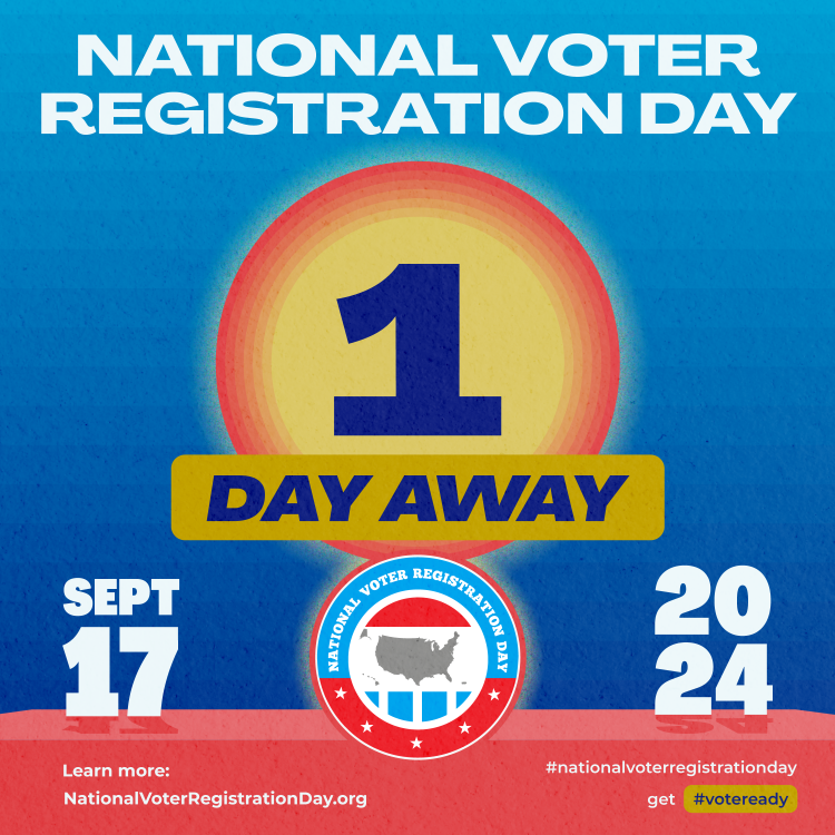 maplwdlibrary's tweet photo. Tomorrow is #NationalVoterRegistrationDay! Maplewood Library is partnering with the League of Women Voters to register people to vote &amp; answer your voting questions outside of Hilton Branch Library on 9/17 from 10AM-12PM and 3-5PM. Spread the word so we can all be #VoteReady! https://t.co/7Uh2uecgD7