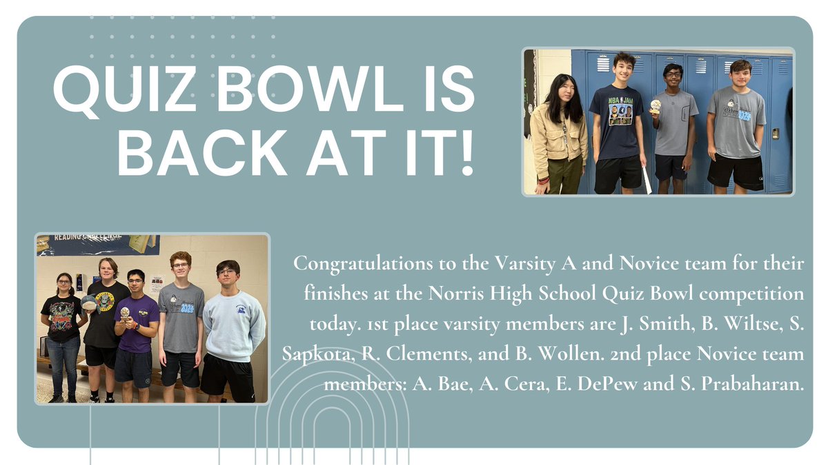 Congrats, Quiz Bowl!
#EPSAchieves