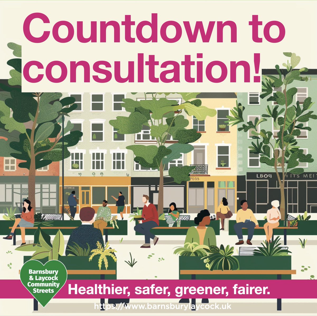 🔔Countdown to consultation! Not long until we can all share our ideas on making Barnsbury &amp; Laycock a safer, greener place to live. Consultation dates TBC by <a href="/IslingtonBC/">Islington Council</a> 
#HealthierSaferGreenerFairer 💚