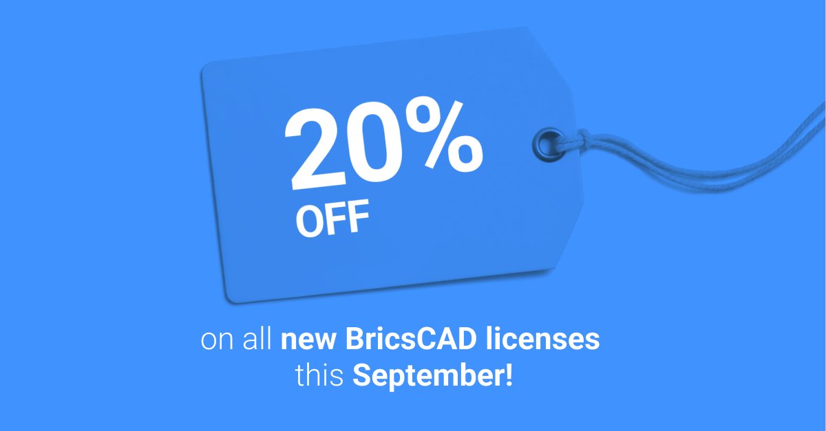 bricsys's tweet image. #BricsCADPromo alert! 🚨 

Get 20% off ALL new BricsCAD licenses until September 30th. 

So whether you&apos;re interested in BricsCAD Lite, BricsCAD Pro, BricsCAD BIM, BricsCAD Mechanical or, the #BricsCAD Ultimate package, you can #SpendLessDeliverMore.

brics.ly/47rcXKN