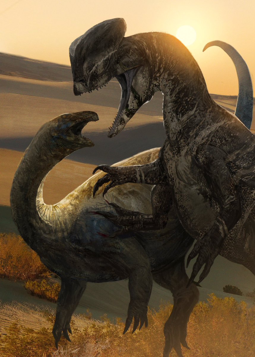 Dilophosaurus hunting Sarahsaurus 2022