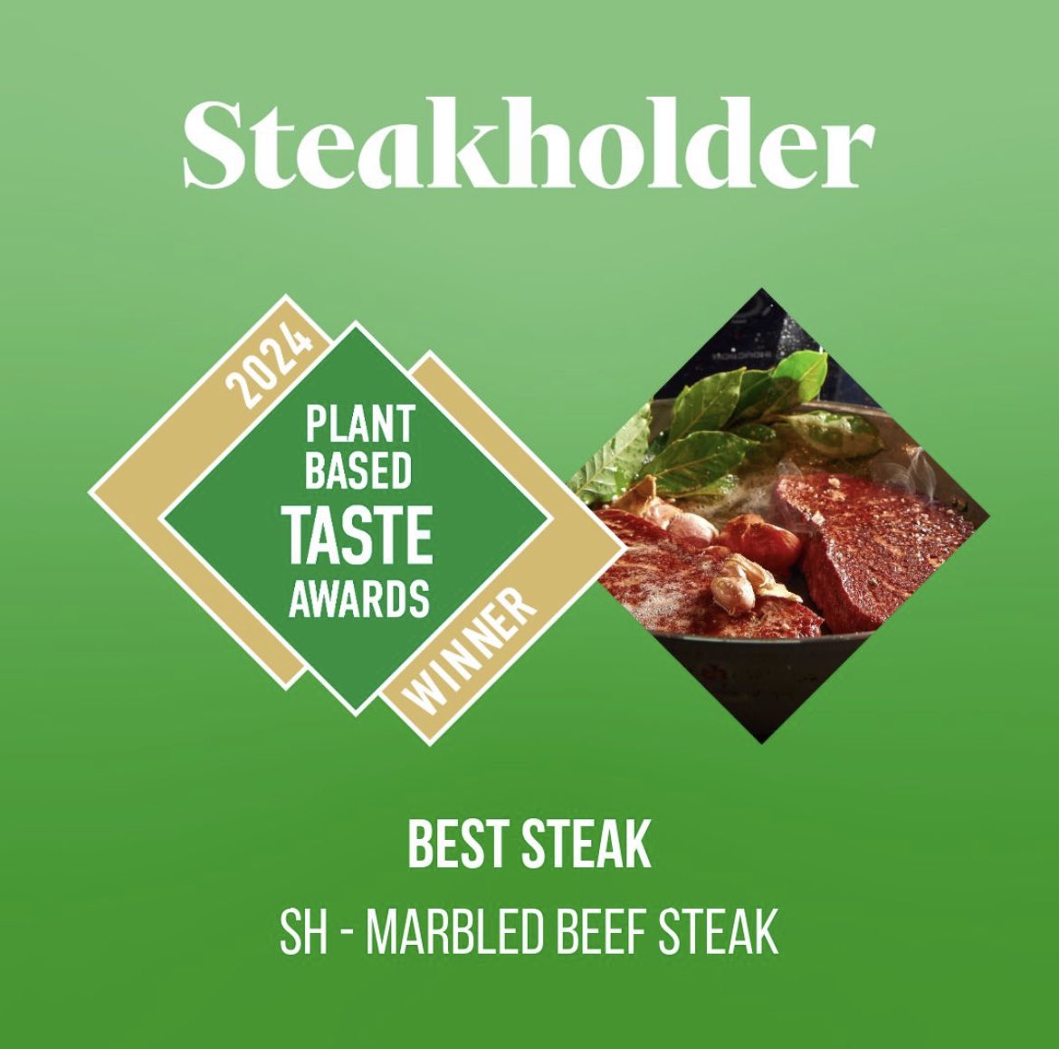 We’re pleased to announce that our SH™ - Marbled Beef Steak has been awarded Best Plant-Based Steak at the FoodBev Awards 🌱This recognition highlights our commitment to developing high-quality alternatives that deliver on both taste and texture.

Read more about it in our
