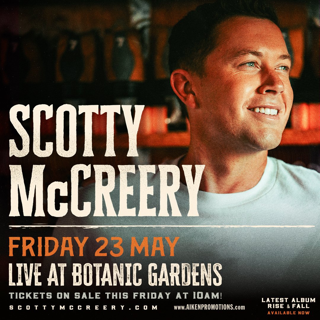 Live @ Botanic Gardens (@liveatbotanic) on Twitter photo β
β
ππ¨π¦π§ ππ‘π‘π’π¨π‘πππ β
β
π’ In what will be his first ever appearance in Belfast, American country singer <a href="/ScottyMcCreery/">Scotty McCreery</a> is coming to play Live at Botanic Gardens on Friday 23 May 2025 π€ πΆ
π« Tickets on sale This Friday at 10am!β° β
β
ππ¨π¦π§ ππ‘π‘π’π¨π‘πππ β
β
π’ In what will be his first ever appearance in Belfast, American country singer <a href="/ScottyMcCreery/">Scotty McCreery</a> is coming to play Live at Botanic Gardens on Friday 23 May 2025 π€ πΆ
π« Tickets on sale This Friday at 10am!β°
