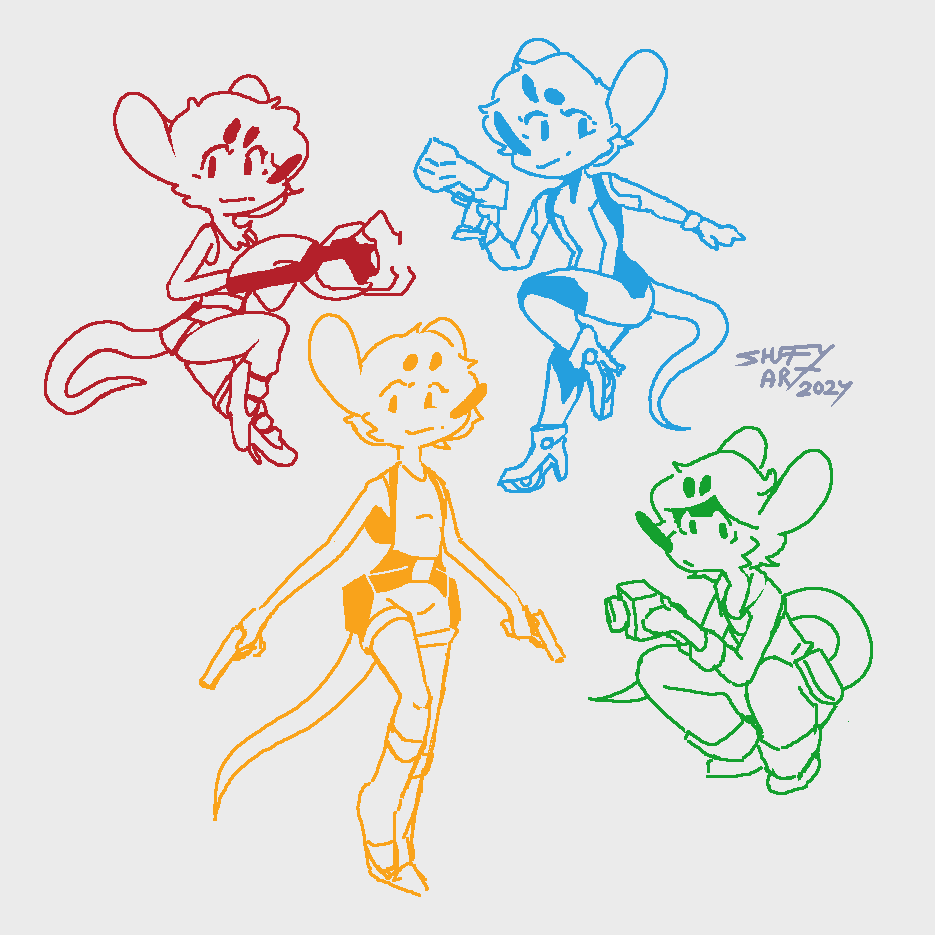 ShuffyArt's tweet photo. Drew Shuffy as chell, which turned into a lil doodle page of different female gaming protag's outfits

Yall like em? https://t.co/Q3qjHYu6kP