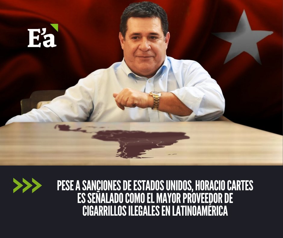 🚬 Protegido por el poder del Partido Colorado, el expresidente sortea las medidas punitivas norteamericanas y sigue como actor central del contrabando de tabaco en la región.

✍ Arístides Ortiz

🔗 Nota completa: ea.net.py/pese-a-sancion…