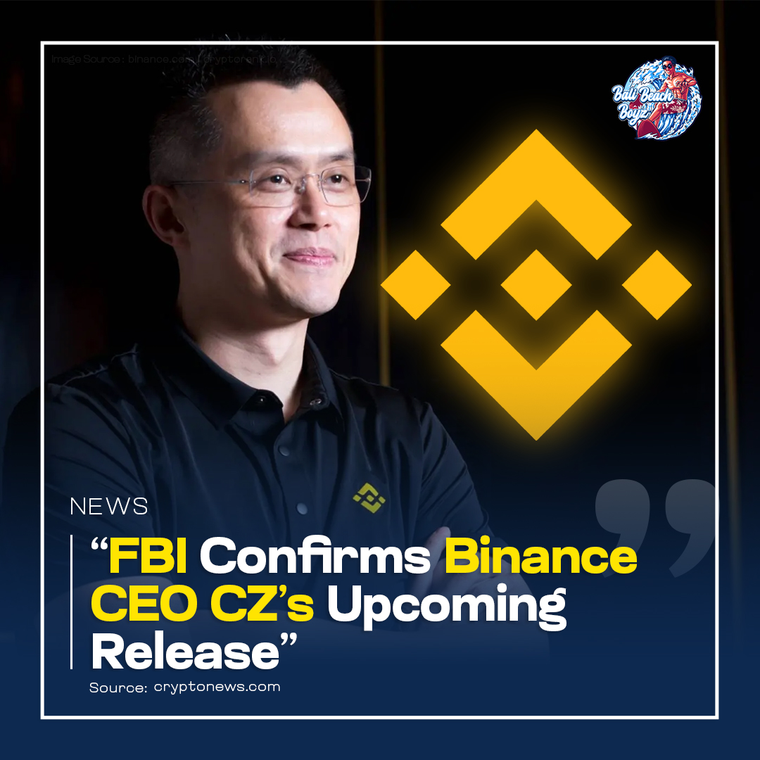 Big news! Binance founder CZ is set for release on Sept 29, 2024. This could signal a major shift for Binance and the crypto market under increasing regulatory pressure. What’s next for the world’s largest crypto exchange? 🚀💼

#Binance #CZ #CryptoNews #ChangpengZhao #Regulation