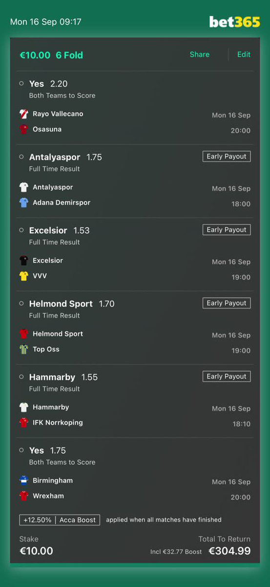 RealOddsMaster's tweet photo. 6-FOLD ACCA from Telegram🚨
@ 27.22 Odds
🔗 TG LINK IN BIO 🔗
#Telegram #Betting #Tipster #Acca #6Fold #Tips #Bet365 https://t.co/nnlIueJaGg