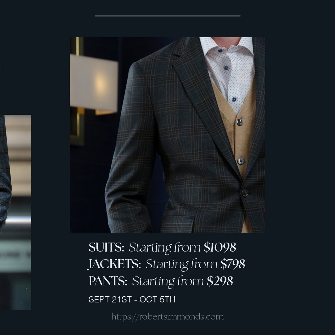 👔Game Changer Is Back At Robert Simmonds!!
🎨Design Your Own Suit!
Ends October 15th❗