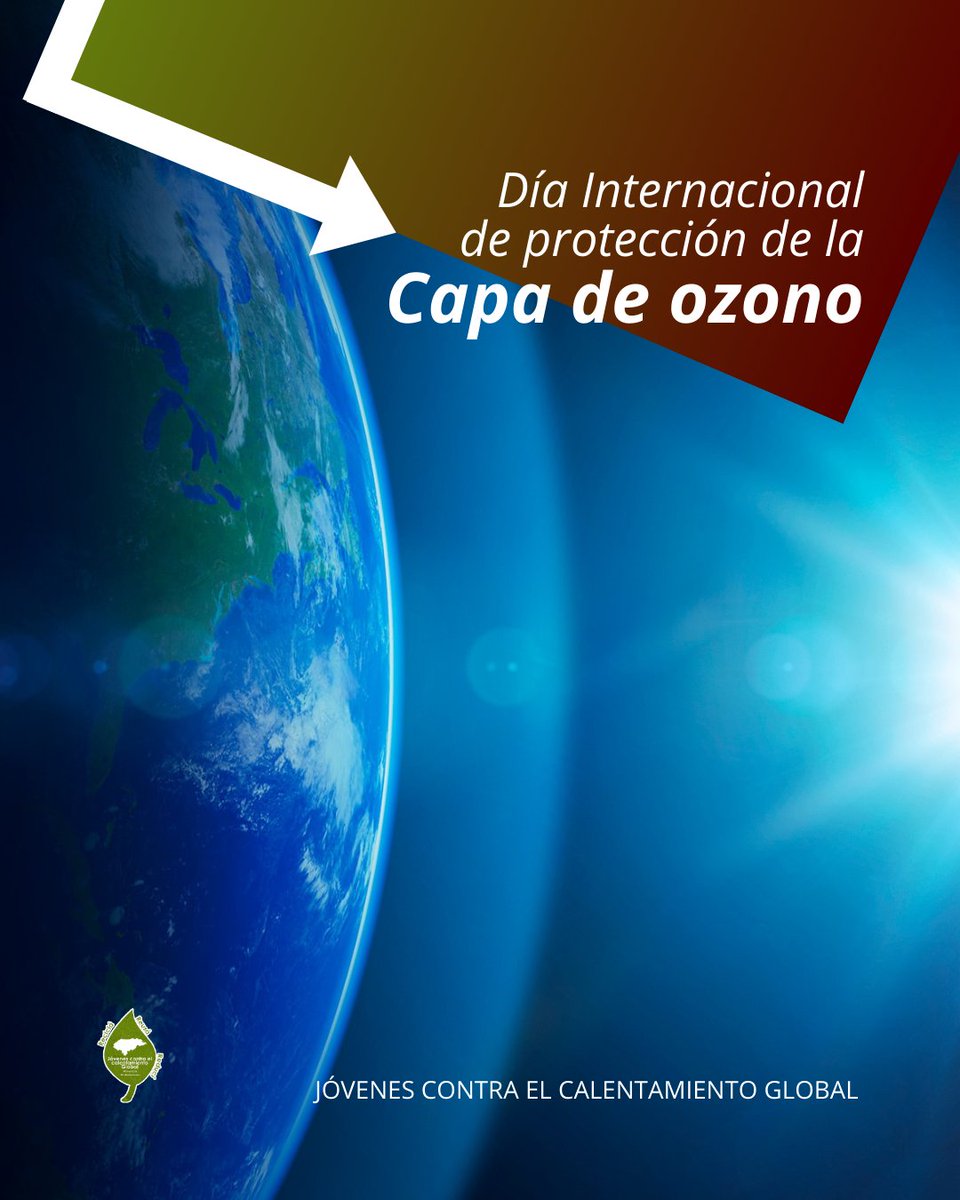 La capa de ozono es nuestro principal escudo contra los rayos UV, que debido al aumento del CO2 en la atmósfera, producen el calentamiento global. 
Los #JCCG🍃 te motivamos a seguir actuando por el clima, reduciendo tu huella de carbono. Somos #GeneraciónRestauración 💪