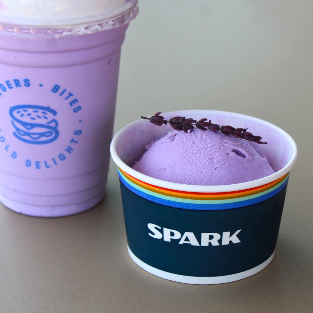 It’s a perfect day to enjoy a scoop of <a href="/eatatspark/">Spark</a>'s lavender custard outside! Don’t miss your chance to try this flavor of the month. 💜🍯