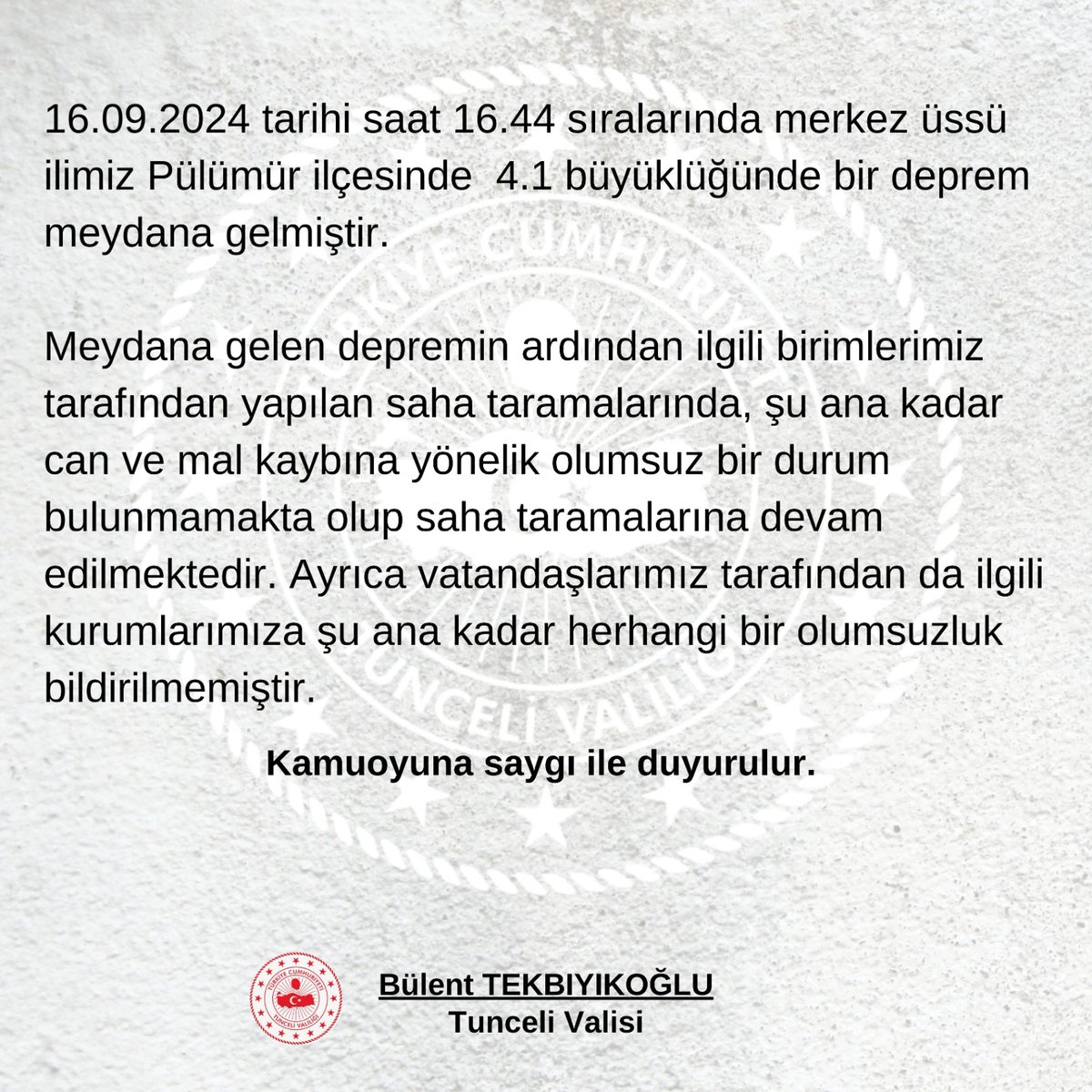 T.C.Tunceli Valiliği (@tuncelivaliligi) on Twitter photo 