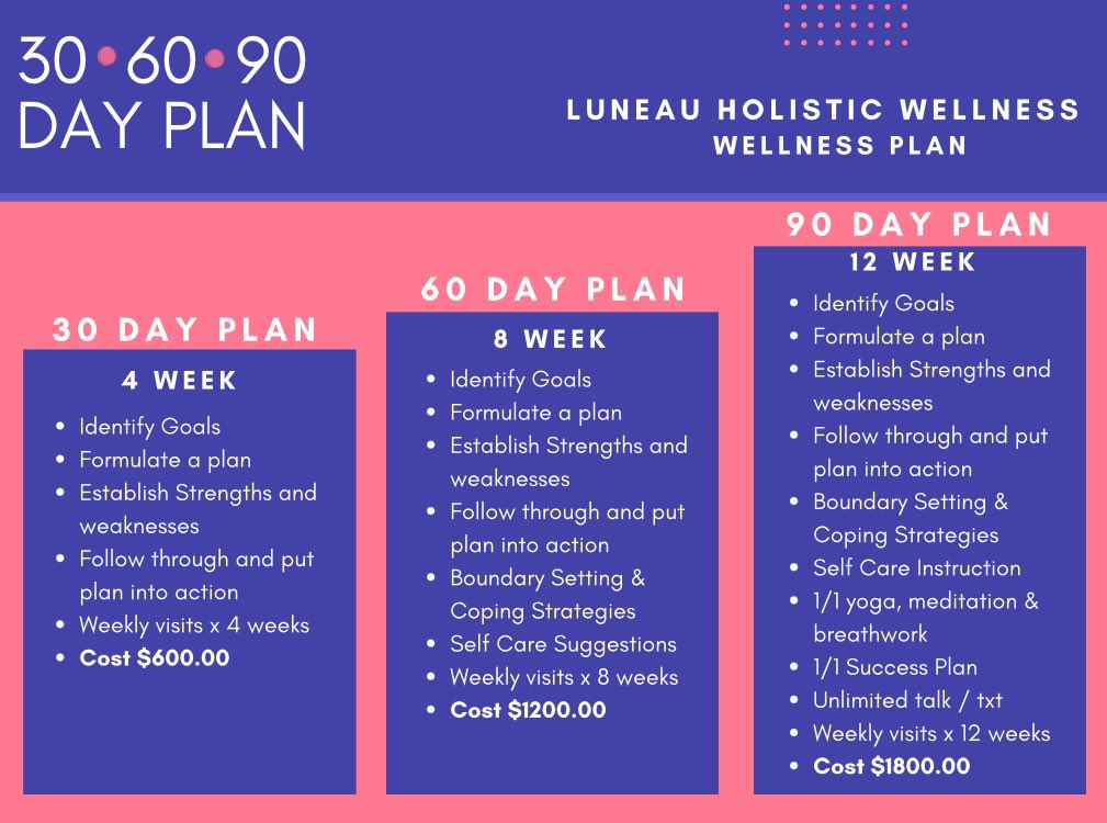 luneauholistic's tweet photo. 30-60-90-Day Wellness Formula. 
This Plan is for YOU! 
https://t.co/UIGHgQAPDw
828-201-2841

#wellness #luneauholisticwellness #HolisticHealth https://t.co/ntLdb5u5T9