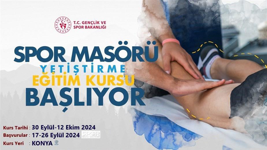 Spor Masörü Yetiştirme Eğitimi Konya’da Açılıyor. Detaylı bilgi için⬇️⬇️⬇️              sporegitim.gsb.gov.tr/HaberDetaylari…