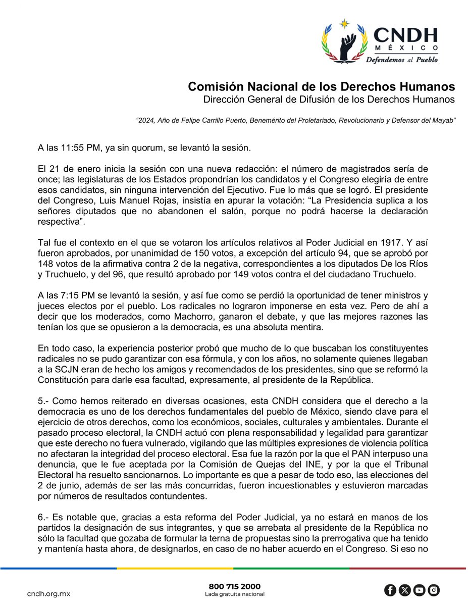 CNDH's tweet photo. 🟢 Propusimos esta reforma el 19 de mayo de 2023 y está incluida en la Recomendación General 46/2022 y en la Recomendación 98VG/2023.

🧵 https://t.co/dKvdGDElA7