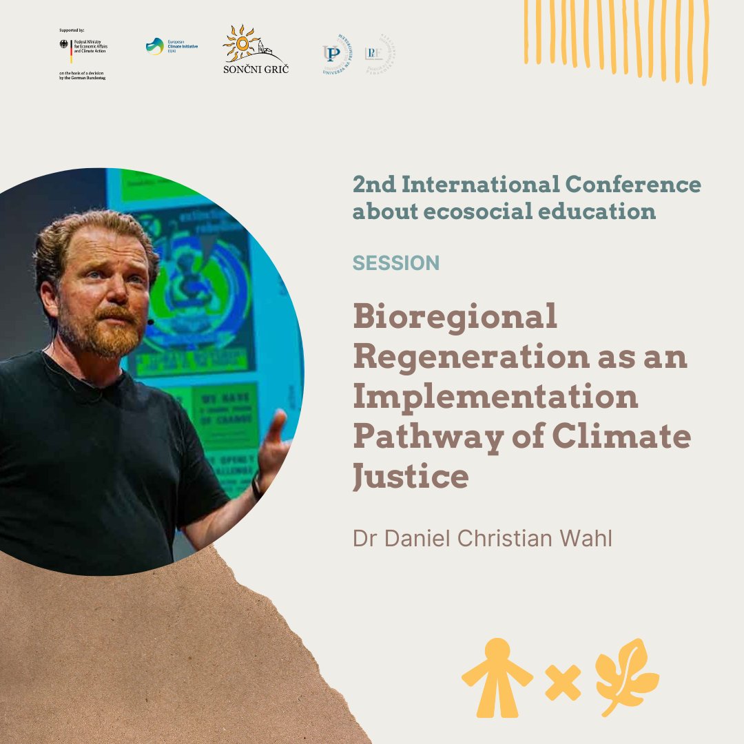 We are honoured to have <a href="/DrDCWahl/">Daniel Christian Wahl</a> Daniel Christian Wahl joining us as an expert speaker at our 2024 International conference on ecosocial education 🌿 konferenca.ucilnica.eu/en2024

#EUKI
<a href="/EUKI_Climate/">European Climate Initiative</a>