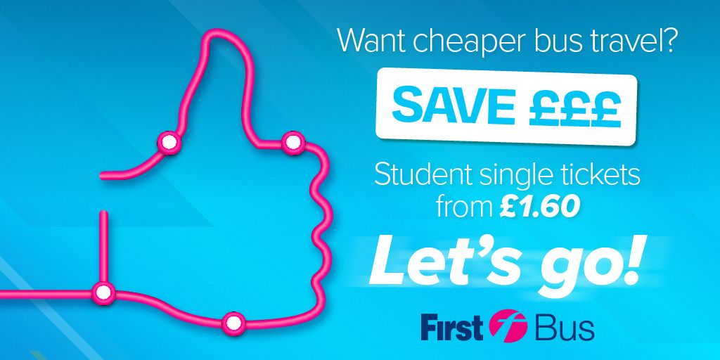 Leeds Beckett Students' Union (@leedsbeckettsu) on Twitter photo First Bus are bringing easier & cheaper bus travel to students across Leeds so you can discover your new city and campus for less! π
Get around with single tickets from Β£1.60 or download the First Bus app for longer term tickets π bit.ly/3LjjE7X
<a href="/FirstWestYorks/">First West Yorks</a> #ad First Bus are bringing easier & cheaper bus travel to students across Leeds so you can discover your new city and campus for less! π
Get around with single tickets from Β£1.60 or download the First Bus app for longer term tickets π bit.ly/3LjjE7X
<a href="/FirstWestYorks/">First West Yorks</a> #ad
