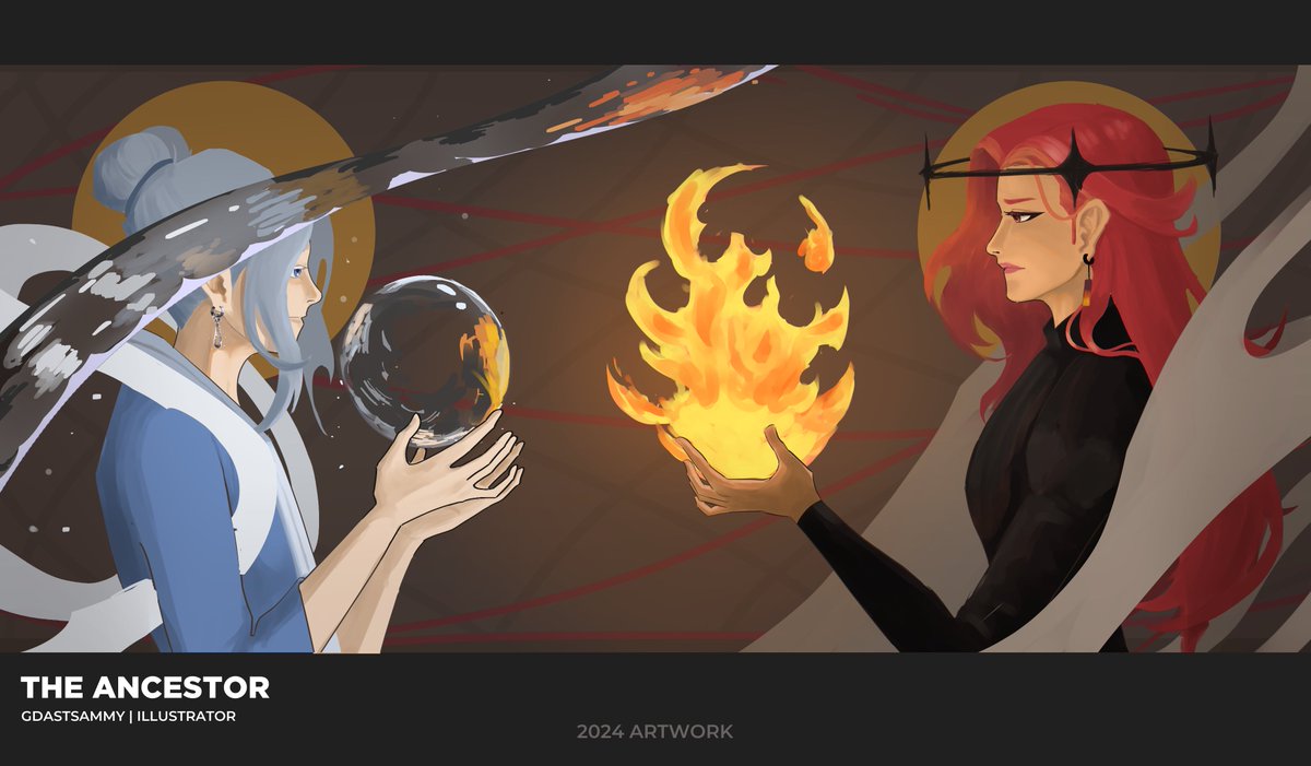 gdastsammy1's tweet photo. The Ancestor.
#illustrationart #originalcharacterart #artmoots #splash #elemen #fire #water #SellingContent https://t.co/gZabMxN2pz