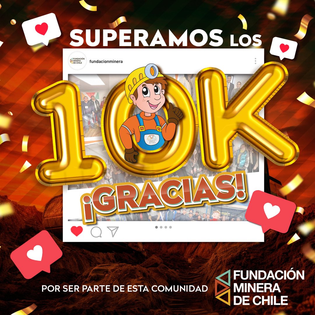Gracias amigos por la confianza de compartir este espacio de comunicación. 🏆  Sígue el Instagram de la Fundacion Minera de Chile en el siguiente Link: 

lnkd.in/etiFvzRW