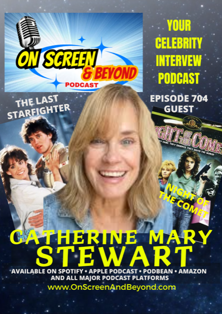 OnScreenNBeyond's tweet photo. Season 18 of On Screen &amp; Beyond #Podcast w/ Catherine Mary Stewart as our guest! She co-starred in #NightoftheComet #TheLastStarfighter #WeekendatBernies &amp; more! Listen at this link https://t.co/bDTRVHAzFI or on your fav. podcast app #podcast #80sMovies @cmsall #popculture #retro https://t.co/8FEd2ZXTxN