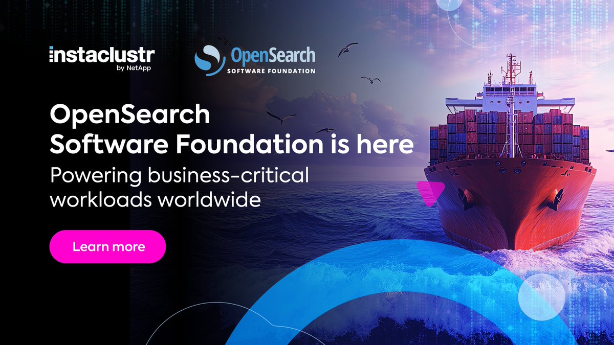 We are pleased to announce the launch of the OpenSearch Software Foundation, a community-driven initiative that will support OpenSearch and its search software, which is used by developers around the world. 

View the announcement: ntap.com/47spA88

#opensource #opensearch
