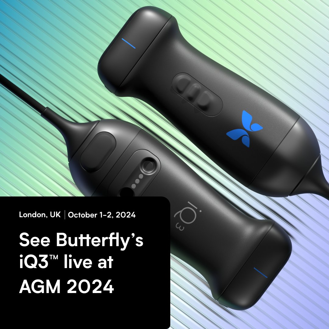 ButterflyNetInc's tweet image. Launching the revolutionary Butterfly iQ3™ at Accute &amp;amp; General Medicine London!

Join our hands-on POCUS training sessions with top experts. 

Register via CloserStill Healthcare app. Don’t miss out—spots are limited!

#AGMConference #ButterflyiQ3 #POCUS #HealthcareInnovation