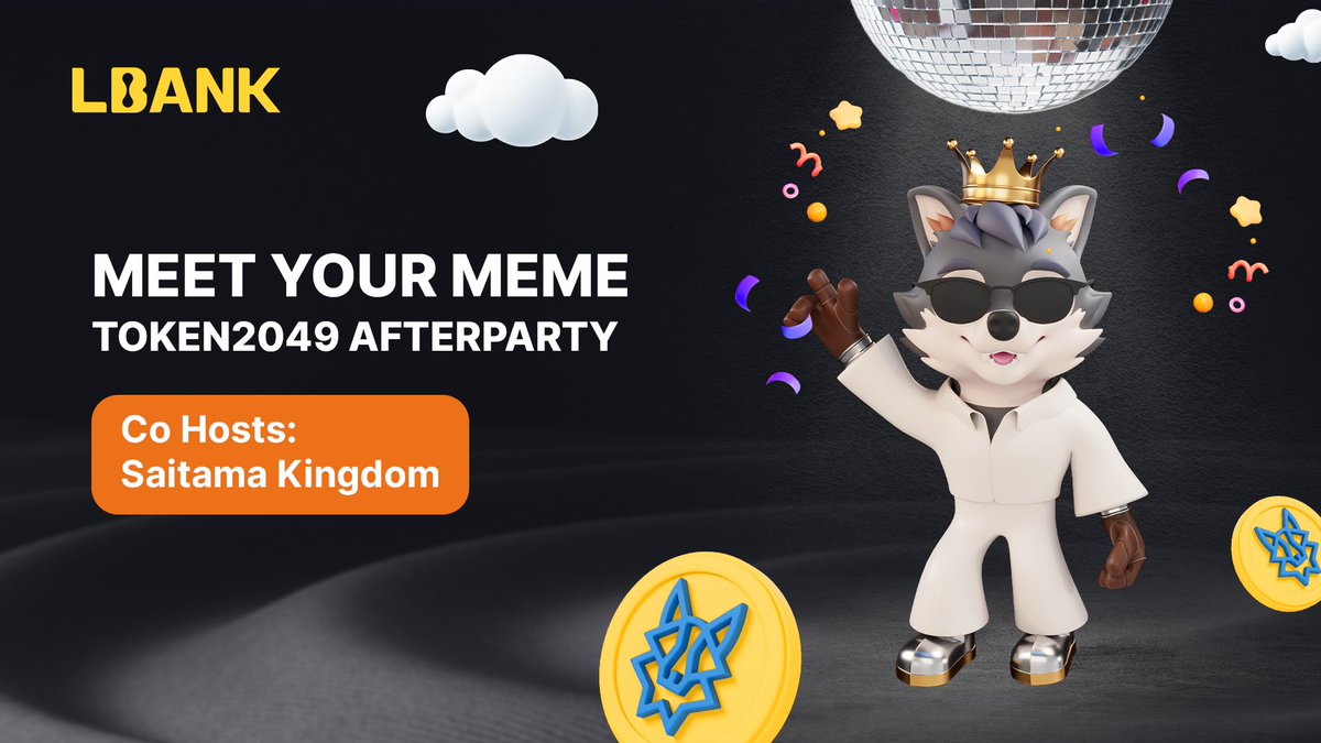 🐺 SaitamaKingdom is teaming up with <a href="/LBank_Exchange/">LBank.com</a> as cohosts to bring you an out-of-this-world experience at the Token2049 Afterparty! 🌕

Get your tickets on Luma 🎟️ lu.ma/4nt16eql

Also, don’t miss out on extra points! 💰Swing by saitamakingdom.com and share