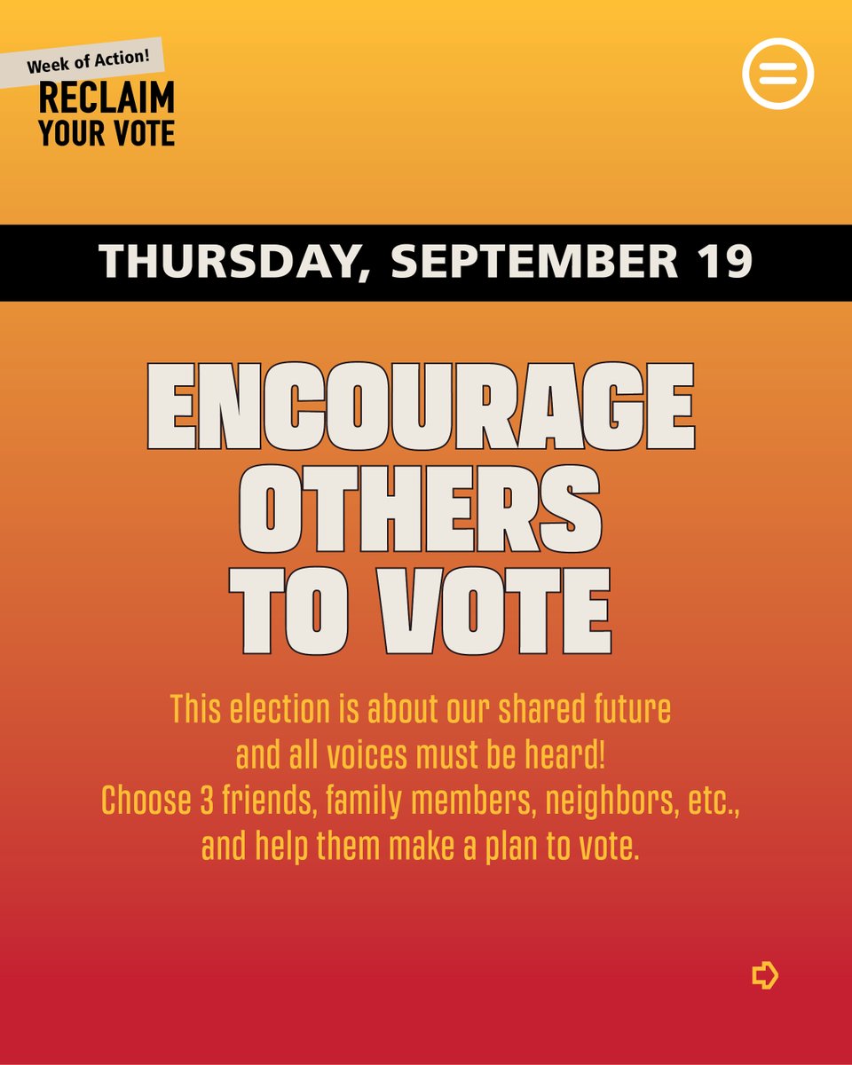 QCUL's tweet photo. We need YOU to register, energize, and VOTE, VOTE, VOTE! The future of our communities depends on the choices we make.

Let’s make our voices heard and shape the future together. More info at https://t.co/REl3LXIFgg.

#ReclaimYourVote #Election2024 #GetOutTheVote https://t.co/OOxoslbqtv