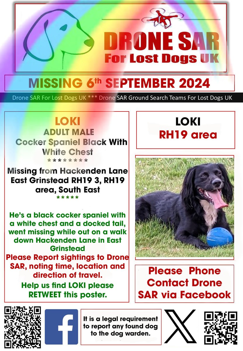 sar_dogs's tweet photo. #RIPDORA Sadly LOKI didn't make it back home, our hearts and thoughts go out to his family at this sad time 😢 #RIP #RainbowBridge #DroneSAR https://t.co/T7dZ6W7VX7