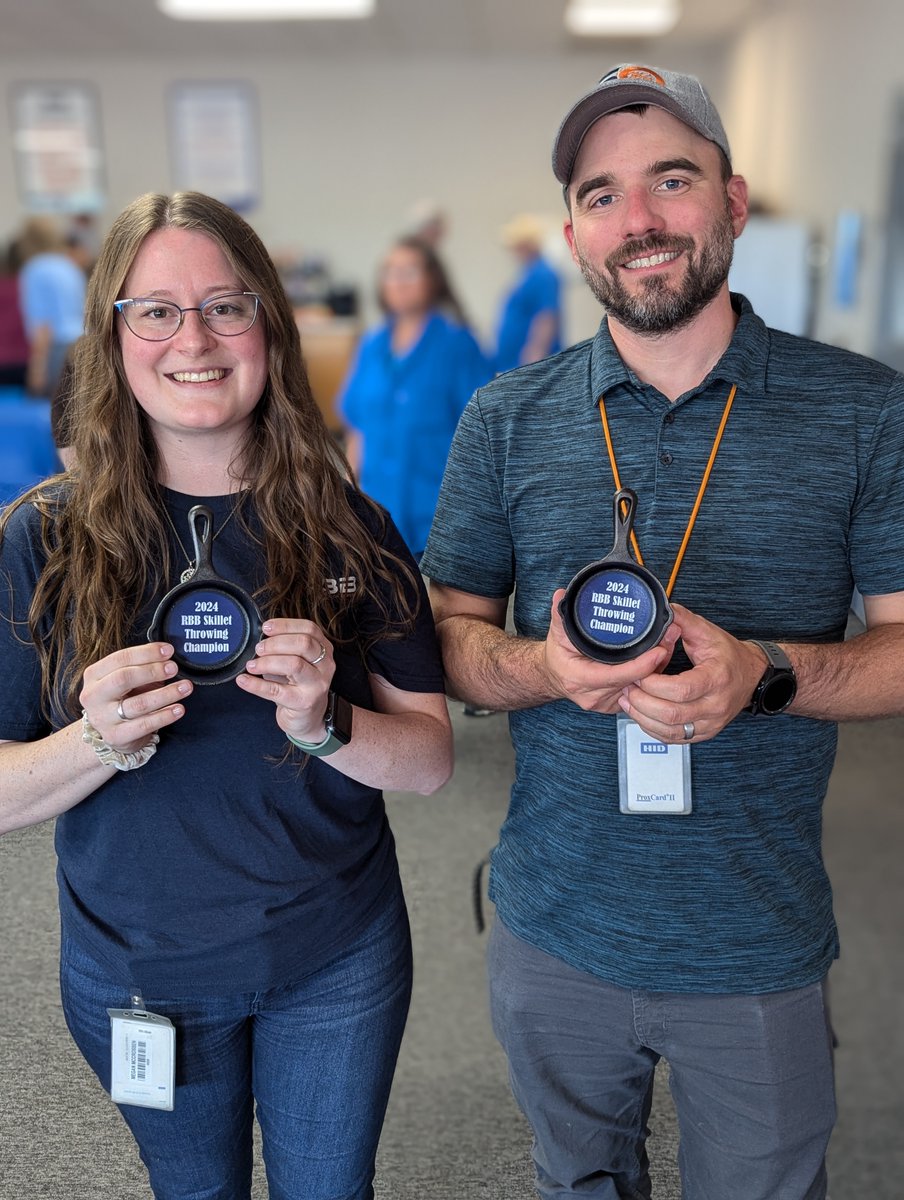 RBBSystems's tweet photo. This month's Mojo Day was the 2nd annual RBB county fair! We had lots of great fair food, plus held a donut eating contest, balloon prize wall, and skillet throwing contest! Congratulations to the winners! #lovewhereyouwork #mojoday #monthlymojo #meetRBB https://t.co/IP9qYbqGmC