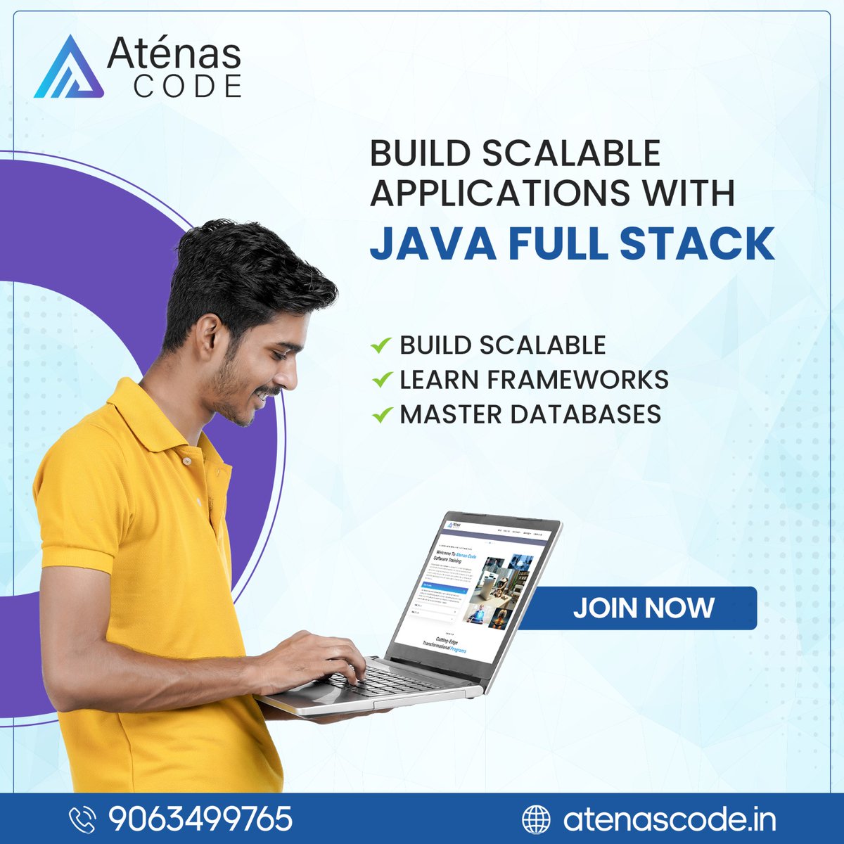 atenascodehyd's tweet image. Our Java Full Stack Development Program equips you with the in-demand skills to build dynamic, responsive web applications from scratch. Learn Java, Spring, Angular, and more with hands-on training guided by industry experts.

#JavaFullStack #FullStackDeveloper #AtenasCode