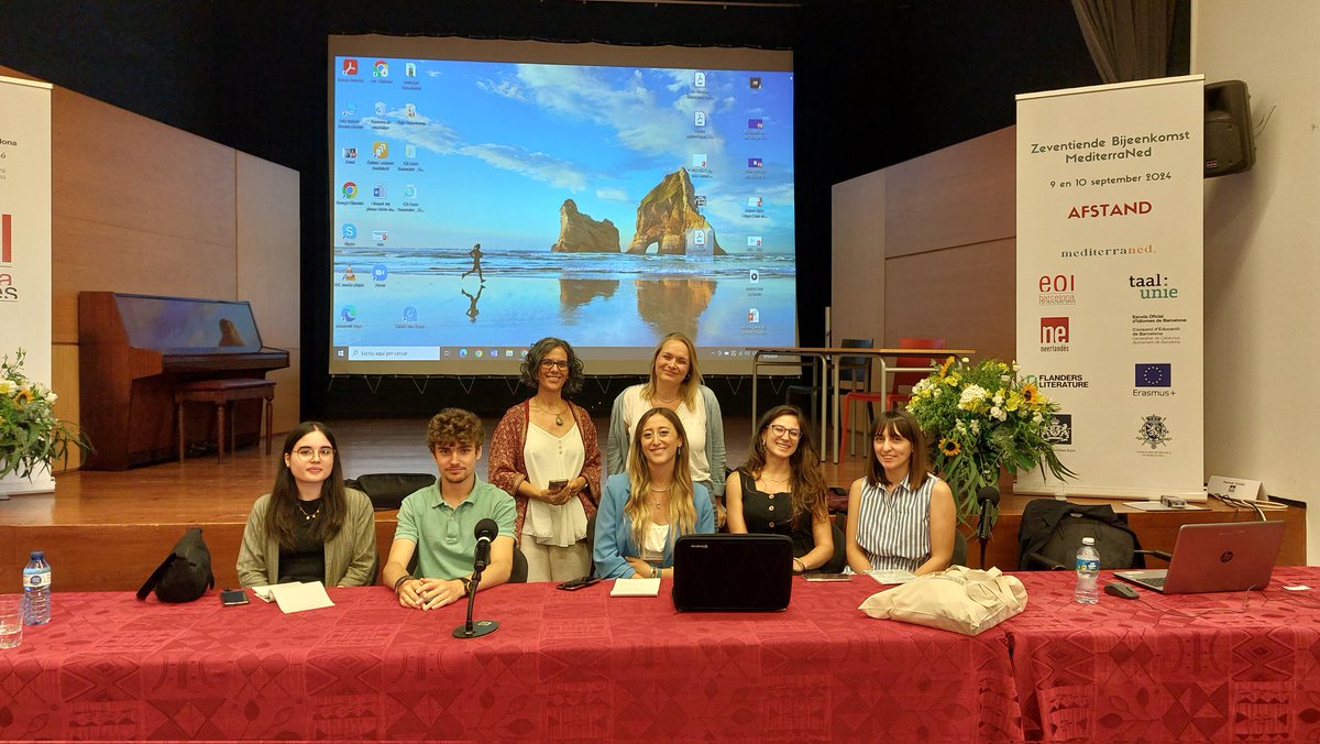 Integrantes de la comisión de Mediterraned para la promoción del Neerlandés en las redes sociales . Congreso Neerlandìstica, Barcelona,septiembre 2024.
Veel succes!