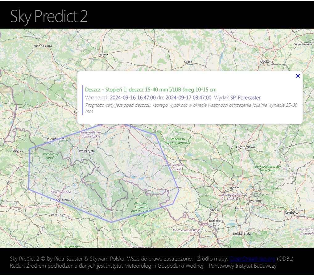 SkywarnPoland's tweet photo. W systemie #Skypredict obowiązuje ostrzeżenie 1 stopnia przed silnymi opadami deszczu dla południowej części woj. dolnośląskiego i południowo zachodniej części woj. opolskiego. 

Od teraz do godzin porannych miejscami może miejscami spaść dodatkowo do 25-30 mm deszczu. 

#powódź #powódź2024