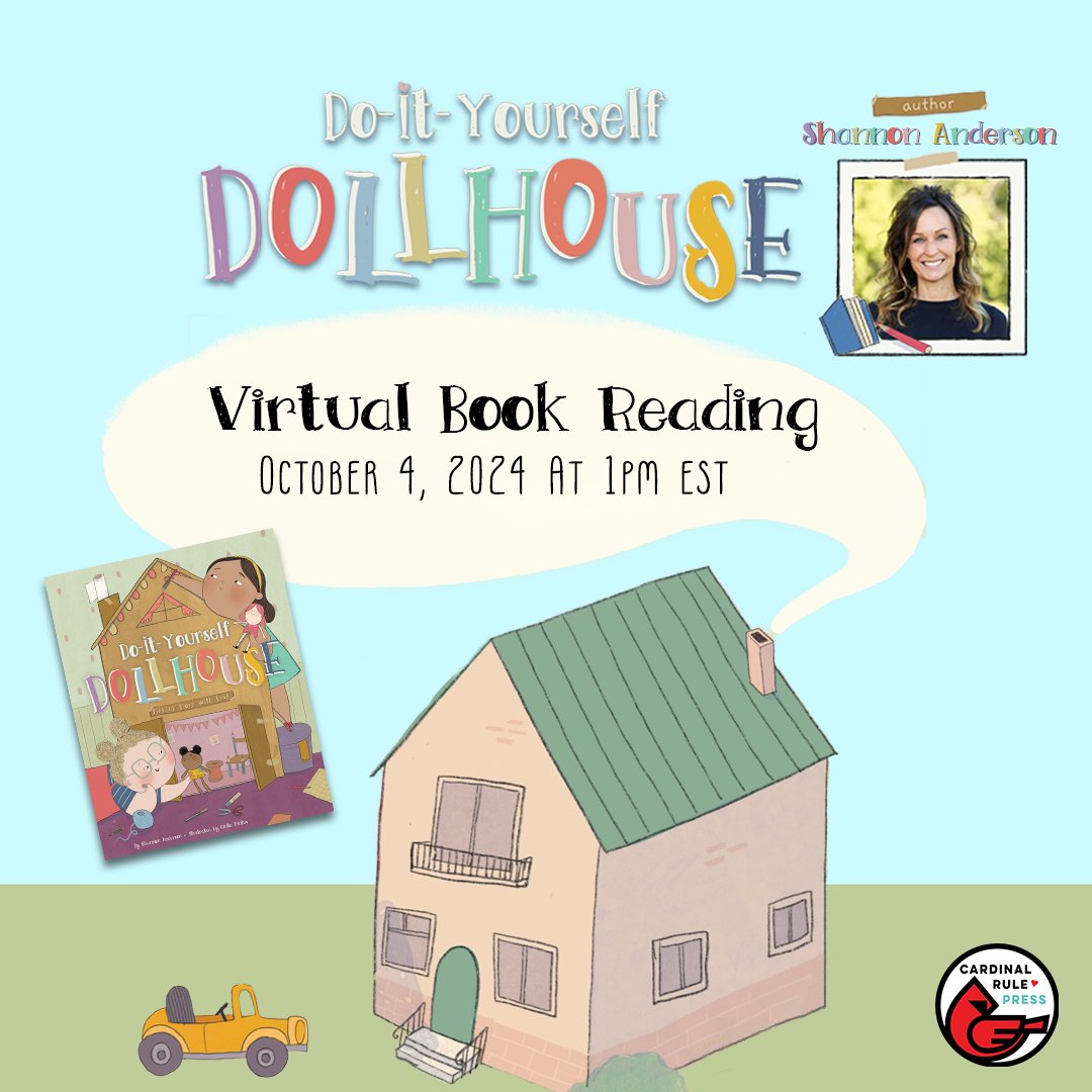Cardinal Rule Press (@cardinalruleprs) on Twitter photo #DoItYourselfDollhouse officially releases Oct 4th. Join #author <a href="/Shannonteaches/">Shannon Anderson, M.Ed</a> as she #reads her new release #aloud, LIVE. Perfect for #everyone & will be 10/04 at 1 PM EST. Learn more: bit.ly/3MLKmpF
Order here (or your favorite bookseller): bit.ly/3ZpO93w #DoItYourselfDollhouse officially releases Oct 4th. Join #author <a href="/Shannonteaches/">Shannon Anderson, M.Ed</a> as she #reads her new release #aloud, LIVE. Perfect for #everyone & will be 10/04 at 1 PM EST. Learn more: bit.ly/3MLKmpF
Order here (or your favorite bookseller): bit.ly/3ZpO93w