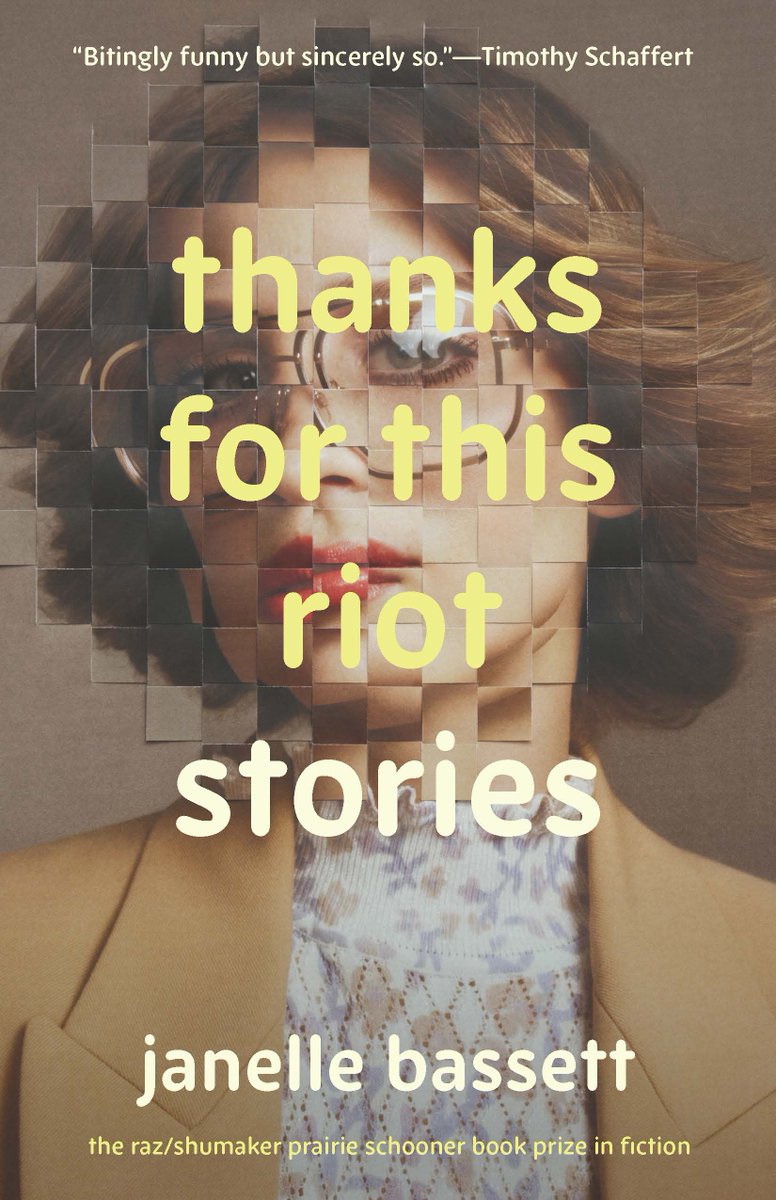 Univ Nebraska Press (@univnebpress) on Twitter photo "A secondary meaning of riot is an extravaganza or elaborate display, which is a fitting description of Bassett’s sincere humor and playful imagination in these stories," writes the <a href="/MastersReview/">The Masters Review</a> of @hazmatcat's THANKS FOR THIS RIOT.
bit.ly/3Zpy3am "A secondary meaning of riot is an extravaganza or elaborate display, which is a fitting description of Bassett’s sincere humor and playful imagination in these stories," writes the <a href="/MastersReview/">The Masters Review</a> of @hazmatcat's THANKS FOR THIS RIOT.
bit.ly/3Zpy3am