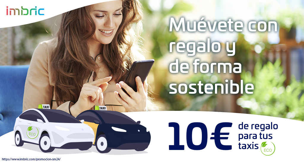 Esta #SemanaMovilidad, ¡muévete con #regalo!

Desde el 16/09/24 hasta el 22/09/24, viaja en #taxi con #Imbric y disfruta de: ¡10€ para tus próximos 2 viajes!

➡️ Introduce el código SM24 en la sección promociones de la app o pincha aquí ow.ly/qR0K50TlP86 desde tu móvil.