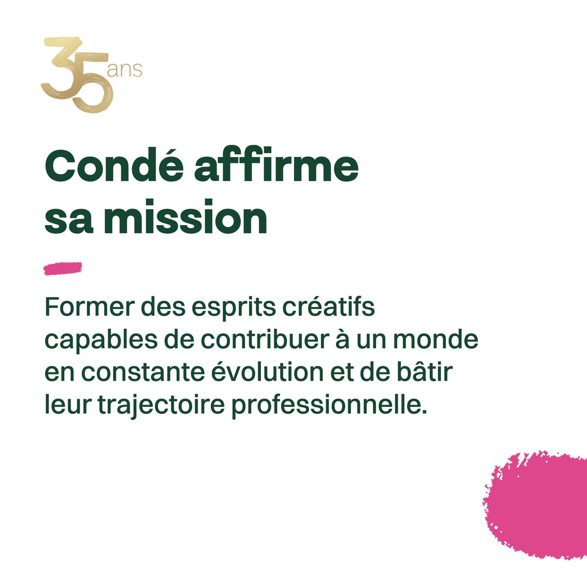 🎂 Condé fête ses 35 ans et revisite sa charte : un tournant significatif dans notre histoire, affirmant notre identité en tant que #Grandeécole et réalisée en #collaboration avec l'illustratrice Kei Lam ! #Condé35ans #cge #artsappliqués #identitégraphique #graphism #graphisme