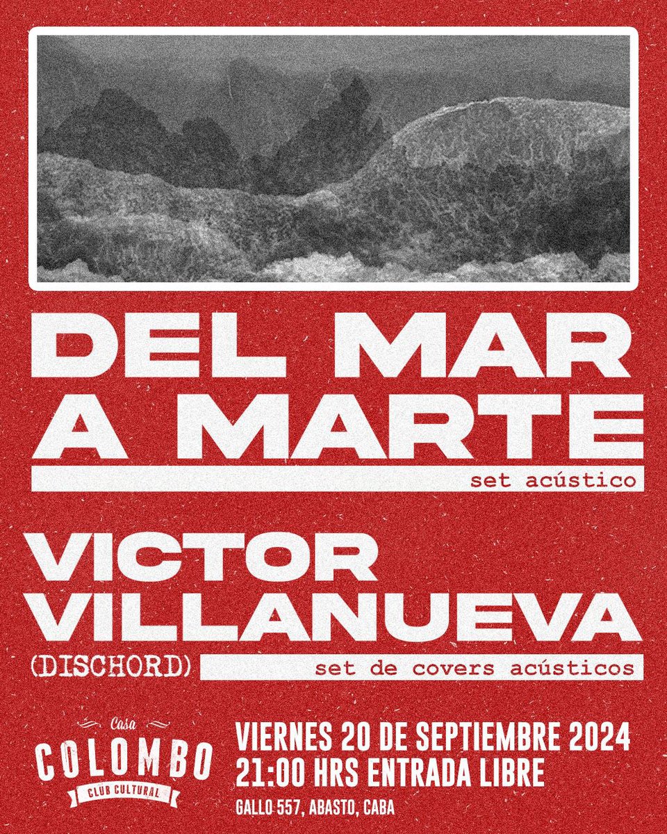 Muchachos, este viernes 20 de septiembre mi hermano <a href="/VictorNewville/">Victor Villanueva</a> va a estar haciendo un set de covers acústico y lo voy a estar acompañando en la guitarra. Es totalmente gratis, llégate!