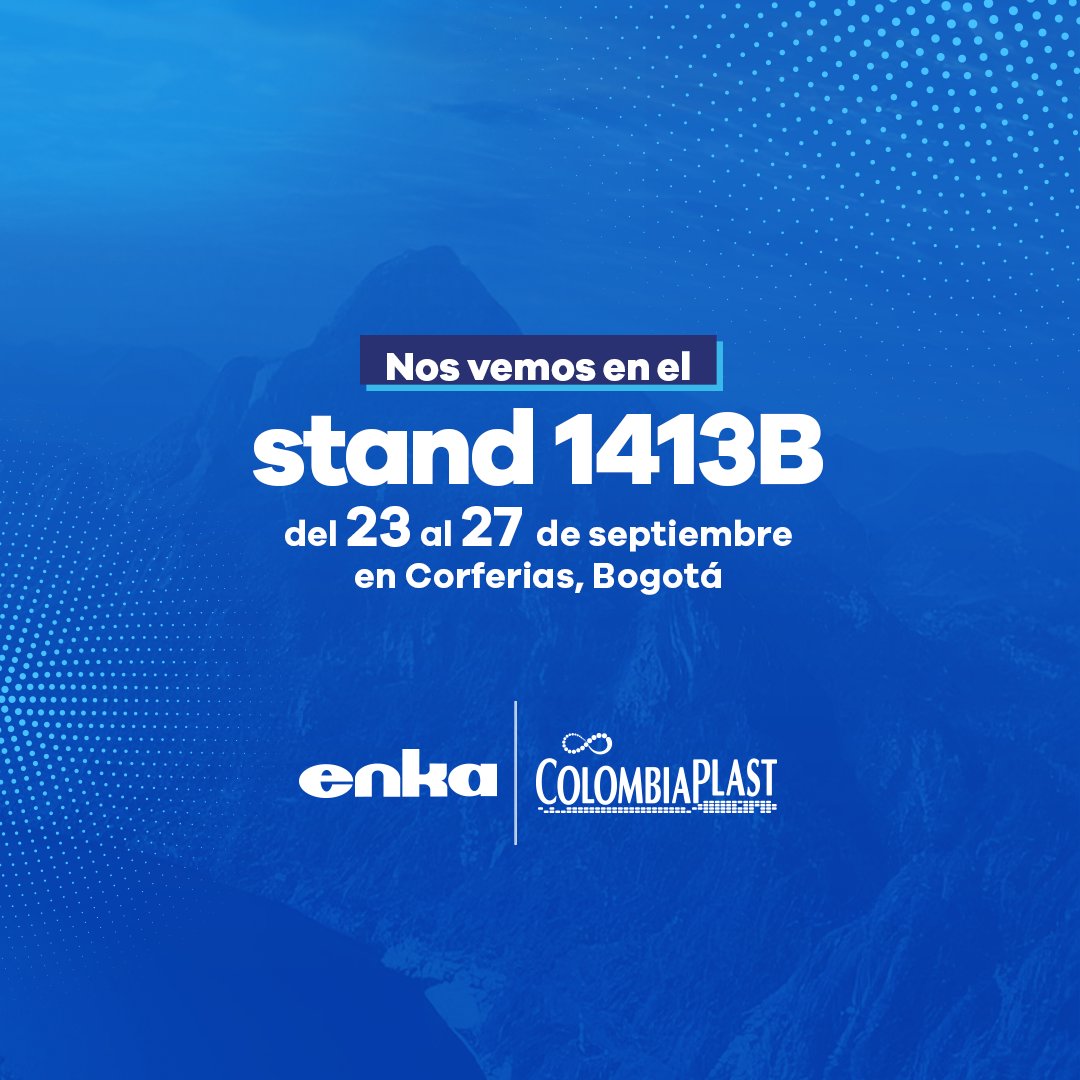 EnkaColombia's tweet photo. 🚀 ¡Empieza la cuenta regresiva para #ColombiaPlast 2024! Del 23 al 27 de septiembre, visítanos en el stand 1413B, #PabellónAmarillo de @CorferiasBogota. ♻️ Conoce cómo cerramos el ciclo de las botellas de PET y nuestras resinas recicladas. ¡Te esperamos! 🌍📅 https://t.co/bwPyR6oa5F