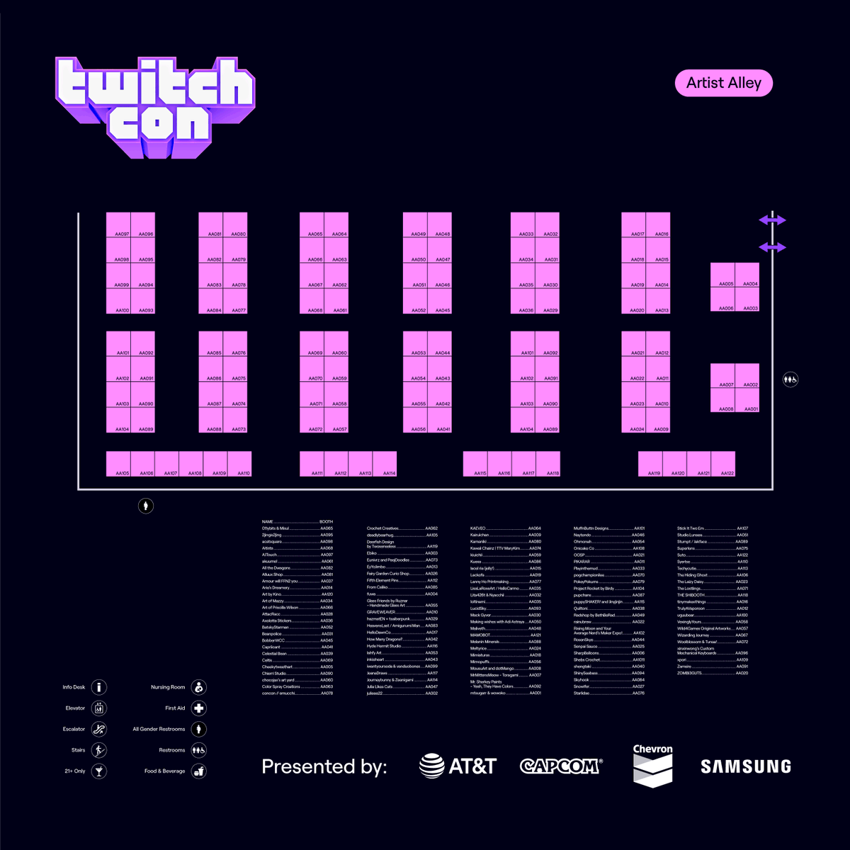 zachbussey's tweet photo. Official Twitchcon San Diego 2024 Maps for the Convention Floor, Artist Alley, and Block Party.

#TwitchNews #TOSgg https://t.co/kkoM7SqfaT