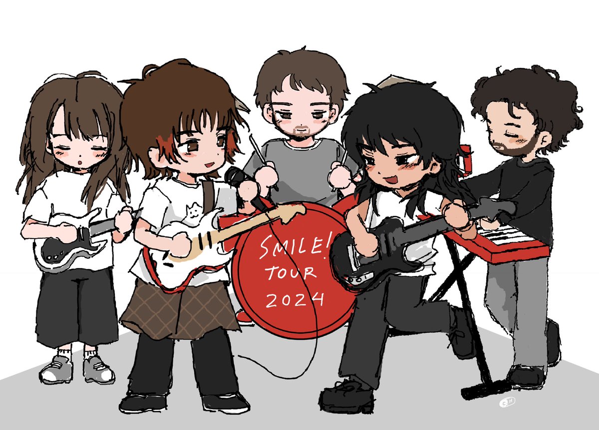 cute_hospital's tweet photo. PORTER &amp; THE BAND!!! 🎸🎸🩷🩷 SMILE 4EVA :D https://t.co/LRsJCXdJ65