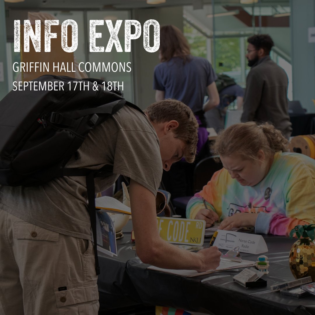 Join us tomorrow (and the next day) for Info Expo! This is a great networking opportunity for students to meet their peers and discover unique student organizations.