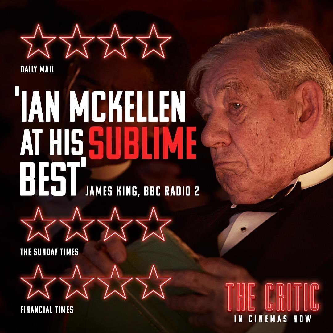 ⭐⭐⭐⭐ (Daily Mail) ⭐⭐⭐⭐ (Sunday Times)  ⭐⭐⭐⭐ (Financial Times). See THE CRITIC in cinemas NOW! Book now: TheCriticFilmUK.com
 
#TheCritic #thecriticfilmuk