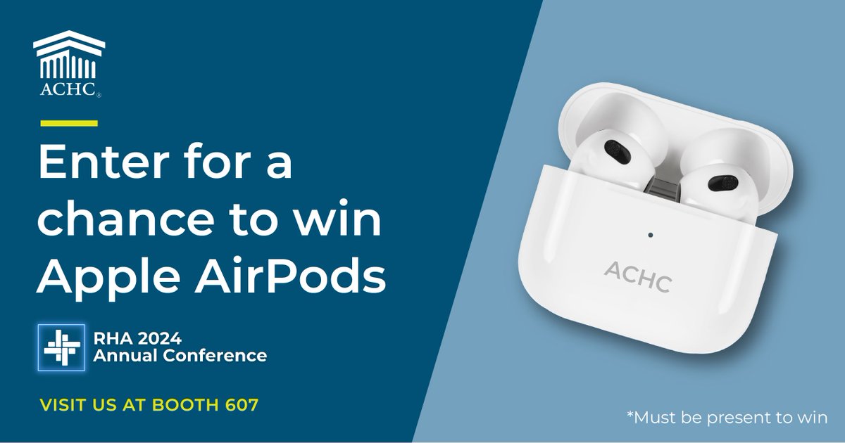 Heading to the 2024 RHA Annual Conference in Las Vegas and feeling lucky? Drop by booth 607 for your shot at winning Apple AirPods! 🎧✨ Your ears will thank you! See you there!