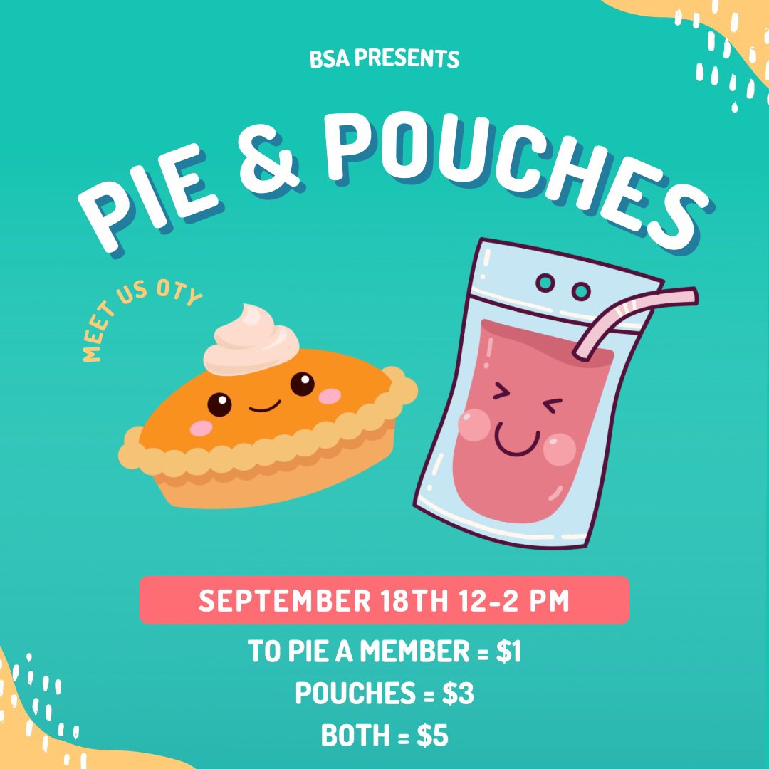 Come join the BIGGEST org on the yard this Wednesday🙂‍↔️ Pie a Member or Buy a pouch, or do both👀 come support us from 12-2 pm🧏🏾‍♀️