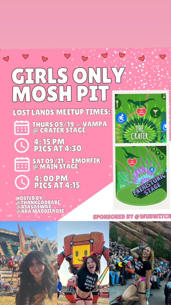 The girls <a href="/akamaddierose/">Maddie Rose</a>,  <a href="/thankgodbabe/">♡ Karina La Reina ♡</a> and I are gonna be running the <a href="/wubwitch/">Wub Witch</a>
meet ups
Hehe 
See you in the pits for <a href="/VAMPAOfficial/">VAMPA 🦇🏰🥀</a> and @emorfik_ 🫶🏼😡