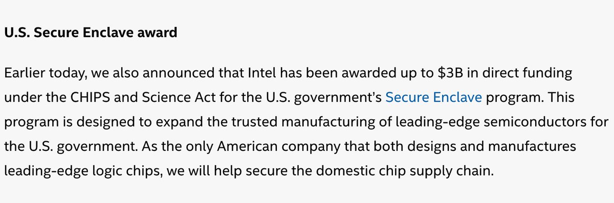 Intel Secure Enclave Program Thread By @realmemes6 - Intel's CEO announced big moves:...